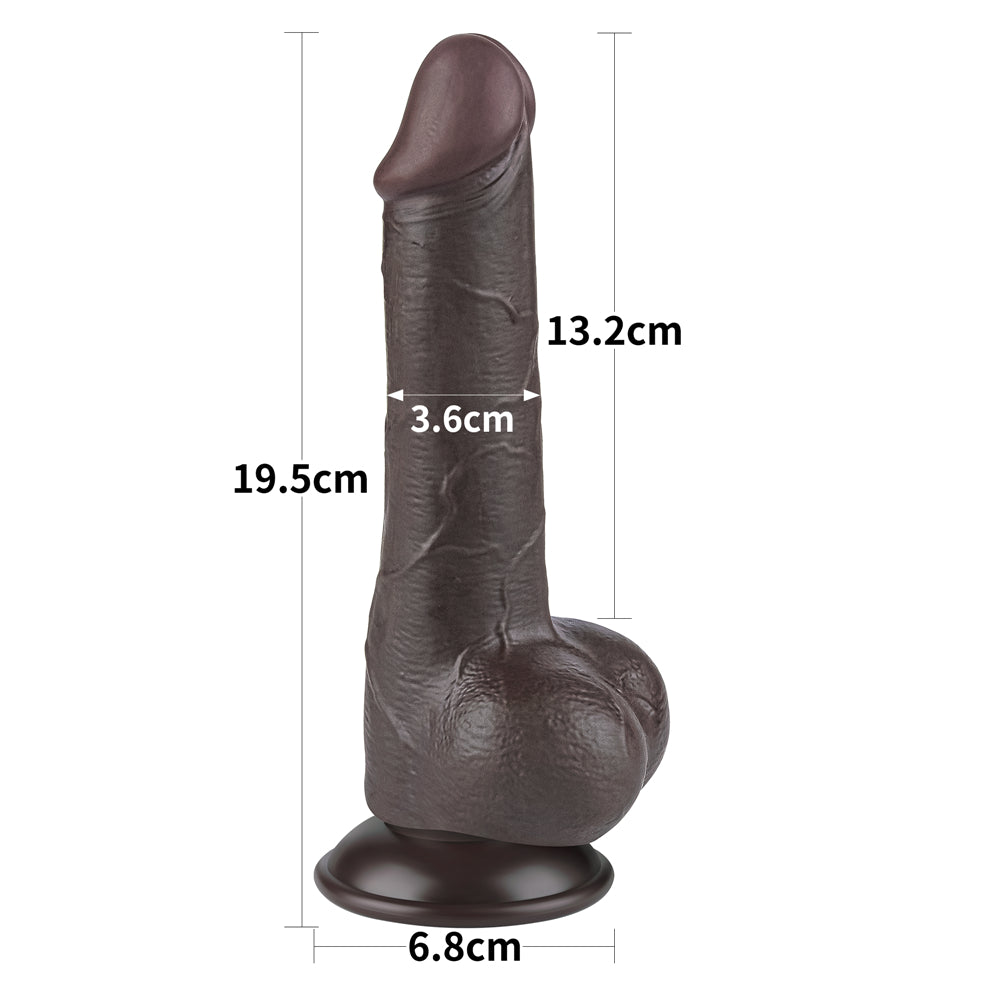 LoveToy 19.5см дилдо с подвижна кожа — 2/8