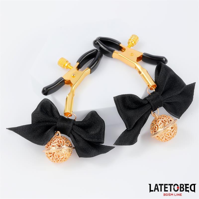 Latetobed щипки за зърна 9см Bow Black — 2/4