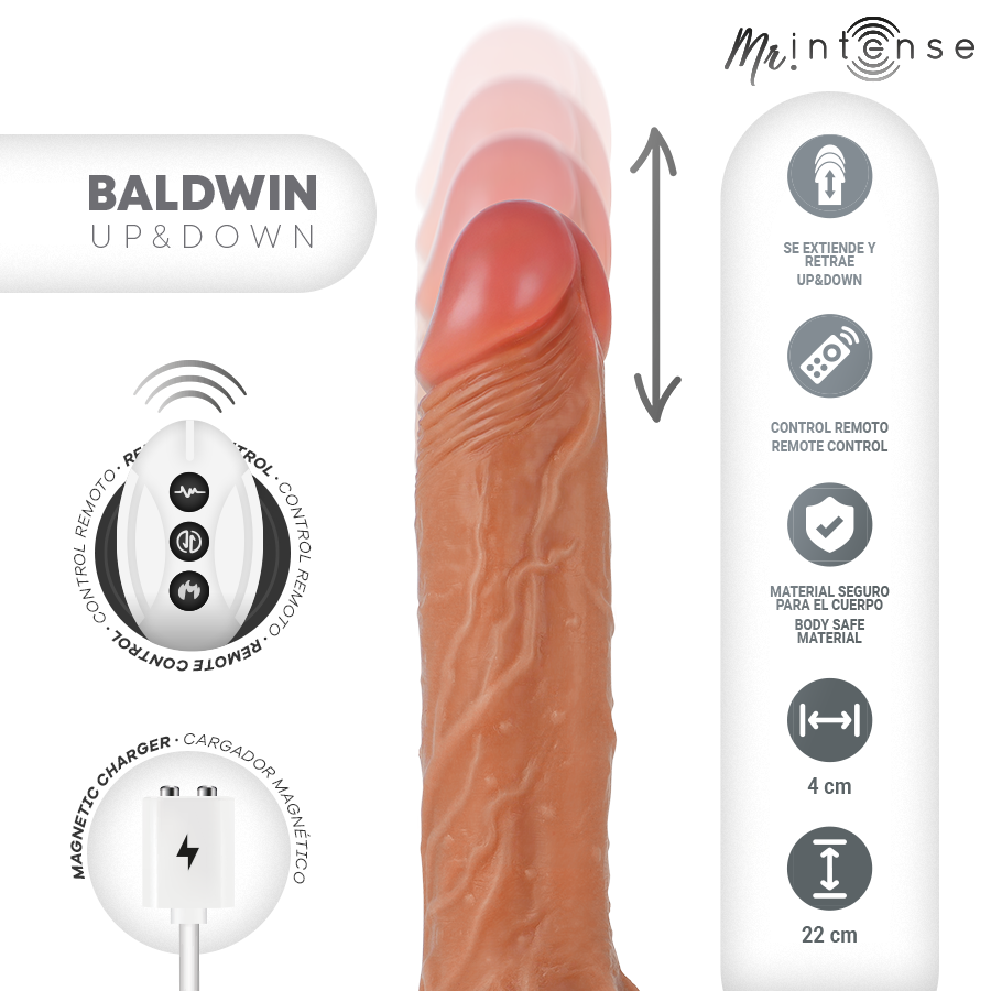 Mr. Intense вибро дилдо 22см Baldwin — 2/6
