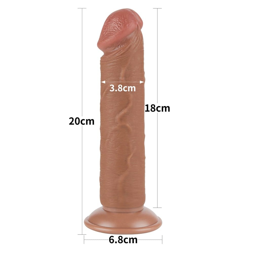 Lovetoy дилдо с вендуза 20см плъзгаща кожа — 2/7