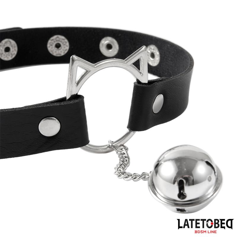 Latetobed кожен чокър 45см BDSM Line — 2/7